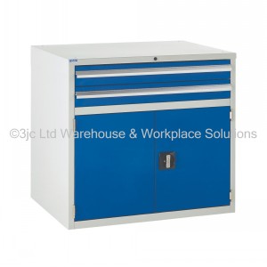 Euroslide Storage Cabinet 2 Drawer & Cupboard 825mm